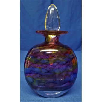 MARTIN ANDREWS ART GLASS PERFUME BOTTLE – AURORA DESIGN – FLAT OVAL 150ml
